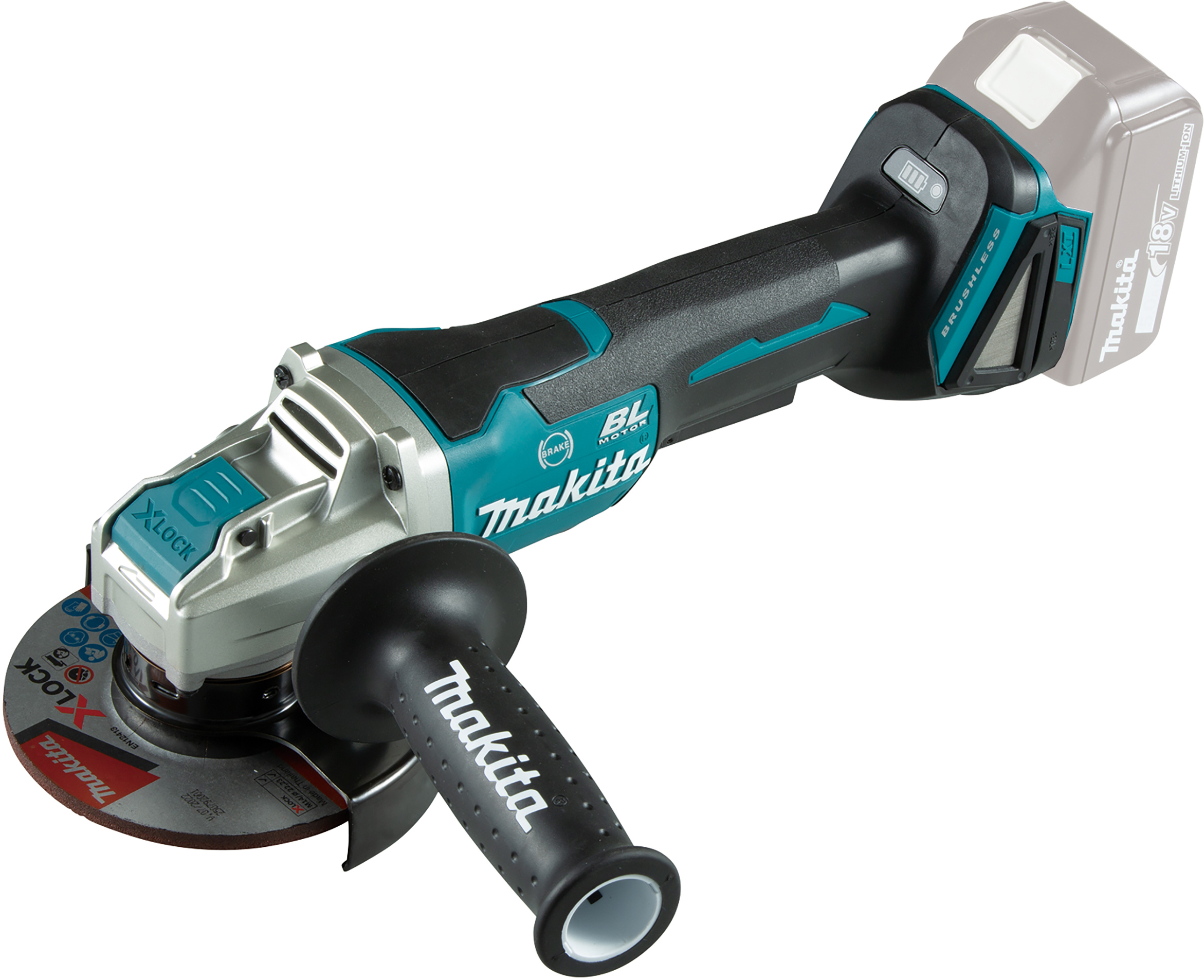 MAKITA DGA520ZX1 18V LXT cordless angle grinder 125 mm X-LOCK with