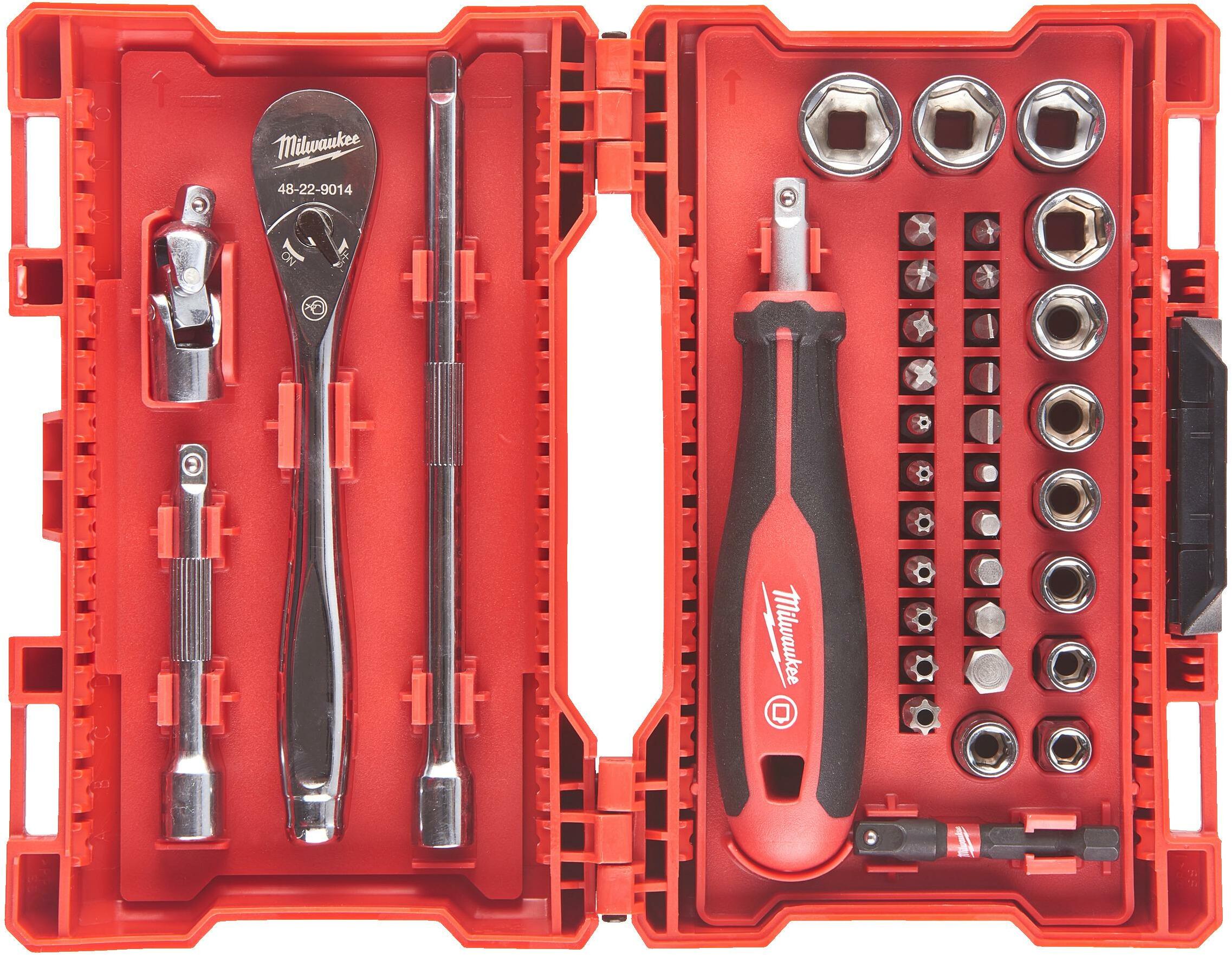 ７８９７７８９７ MILWAUKEE 4932479096 ratchet, drive and socket set 1/4