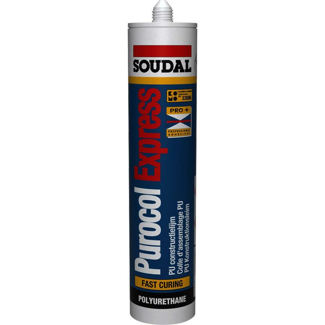 SOUDAL Purocol Express D4 PU construction adhesive 310 ml - 101127 | Klium