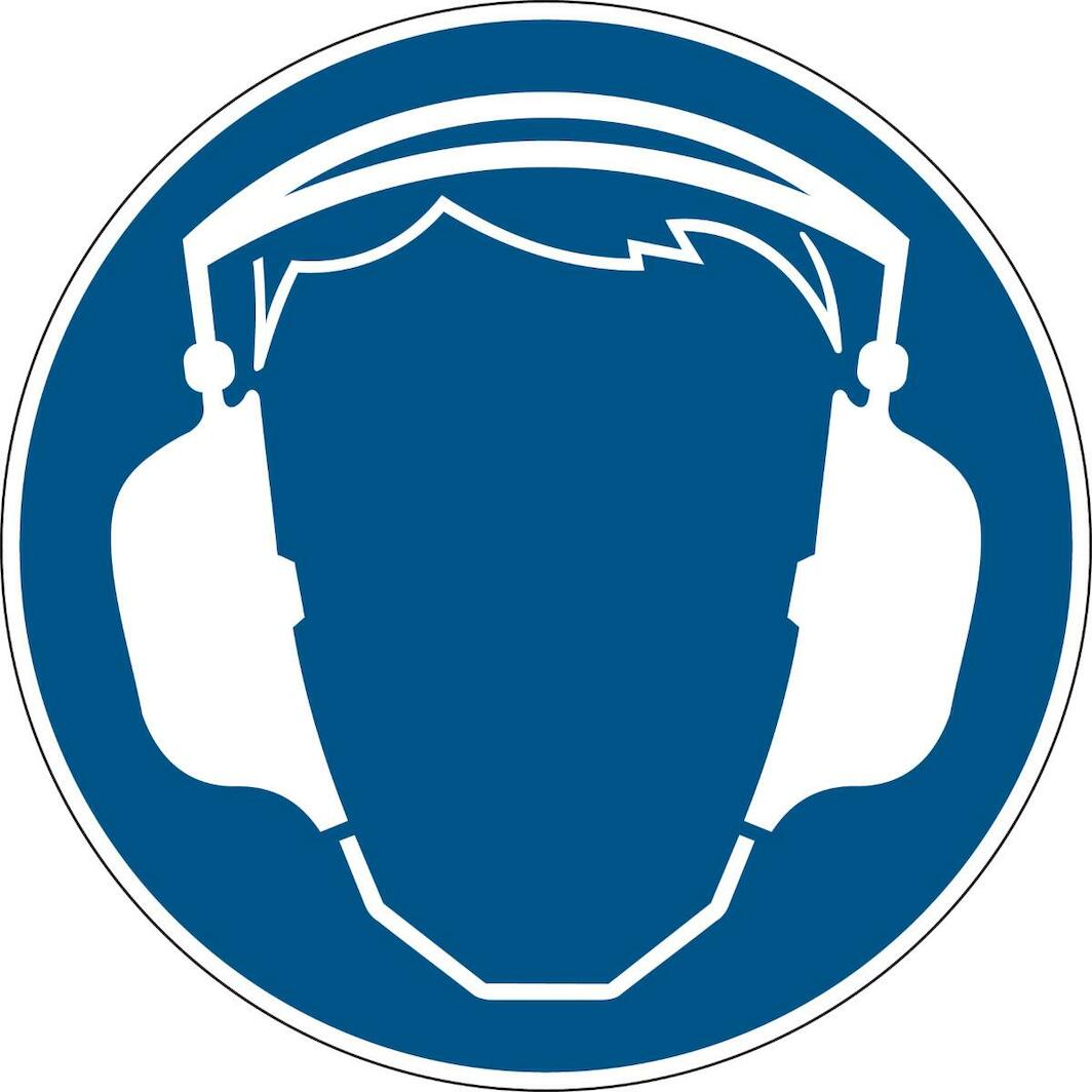 BRADY 252107 warning pictogram - hearing protection mandatory, 315 mm ...