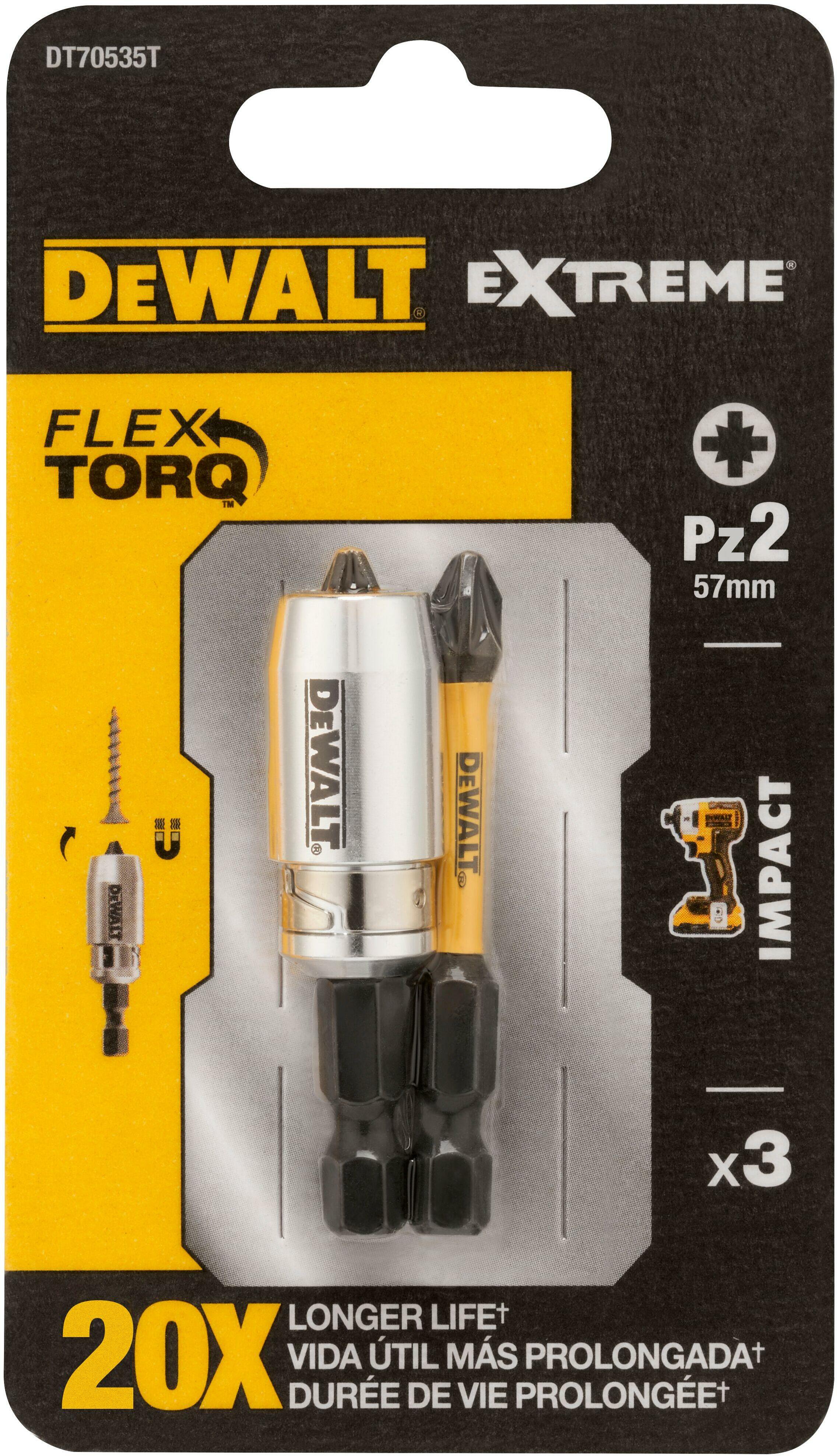 DEWALT DT70535T-QZ IMPACT screwdriver bit Torsion 2xPz2 50mm + 1