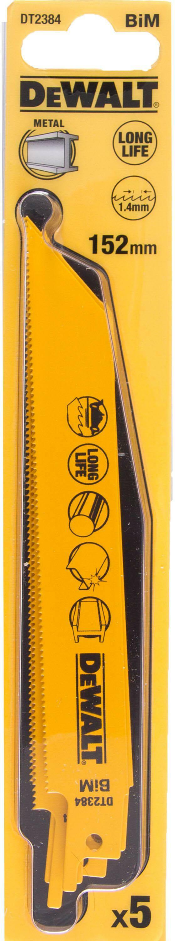 DEWALT DT2384-QZ lame de scie alternative BiM 152x1,4mm pour