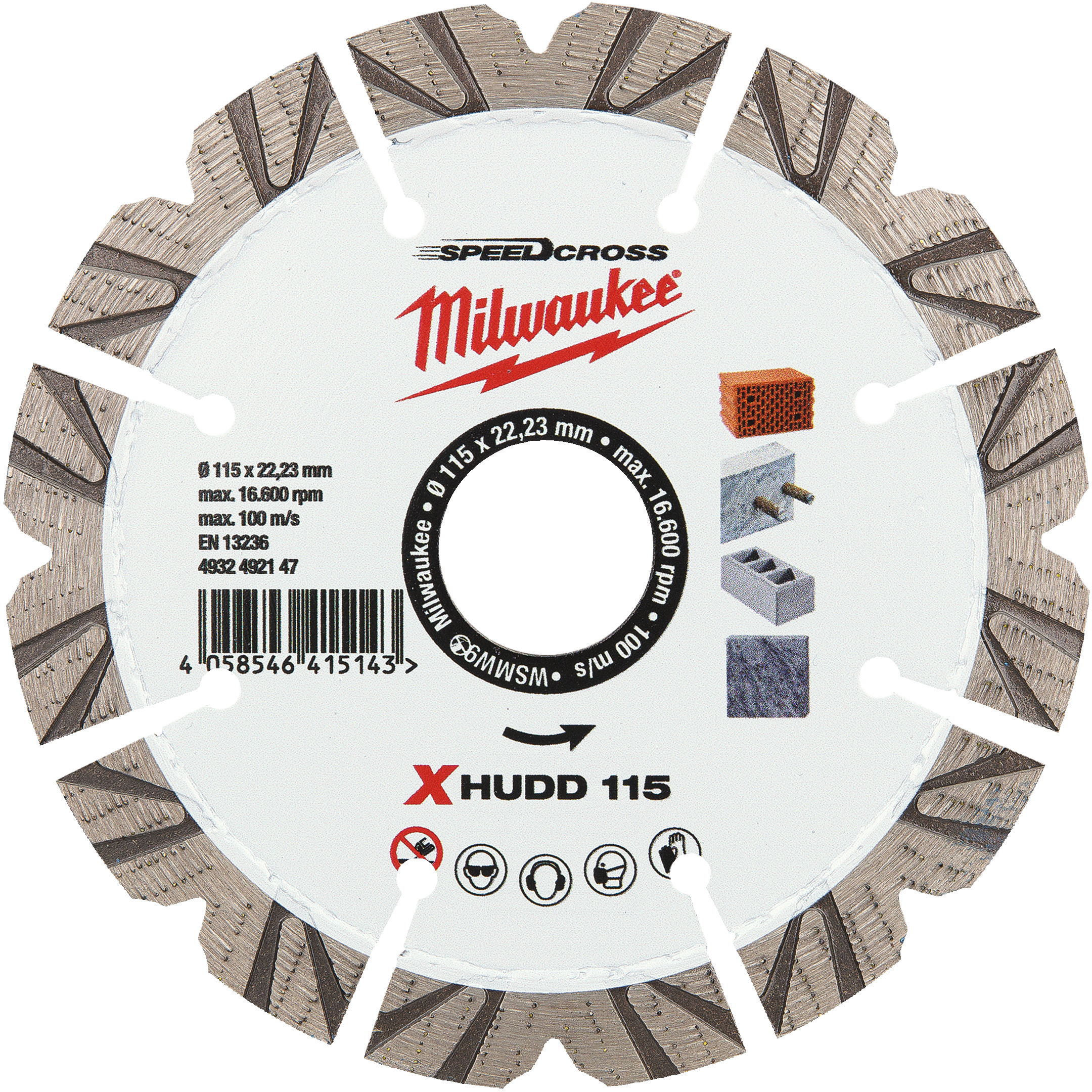 MILWAUKEE 4932492147 diamond cutting disc SpeedCross Extreme MILWAUKEE 4932492147 diamond cutting disc SpeedCross Extreme