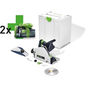 FESTOOL TSC 55 KEB BASIC 2x18V cordless circular saw 55mm 160mm in SYS3 M 437 2x 5.0Ah battery 577025