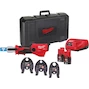 MILWAUKEE M12 ONEHPT-202C U-Set ONE-KEY cordless pressing tool with 3 U-jaws in case (2x 2.0Ah battery + charger) - 4933481037