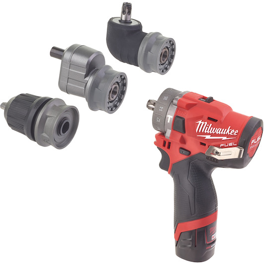 MILWAUKEE M12 FPDXKIT-202X subcompact cordless impact drill with
