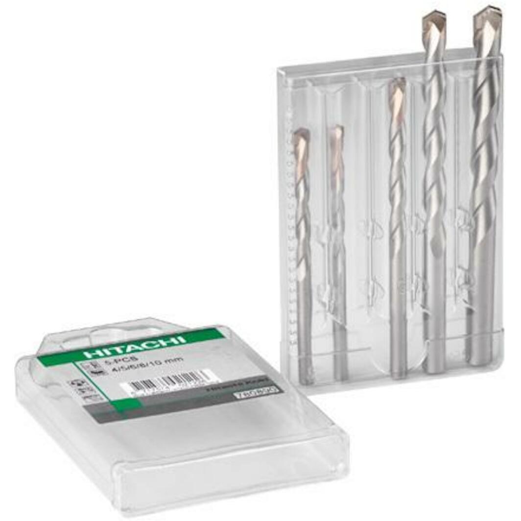 HIKOKI 780890 drill set stone/concrete multipack 4/5/6/8 and 10 mm ...