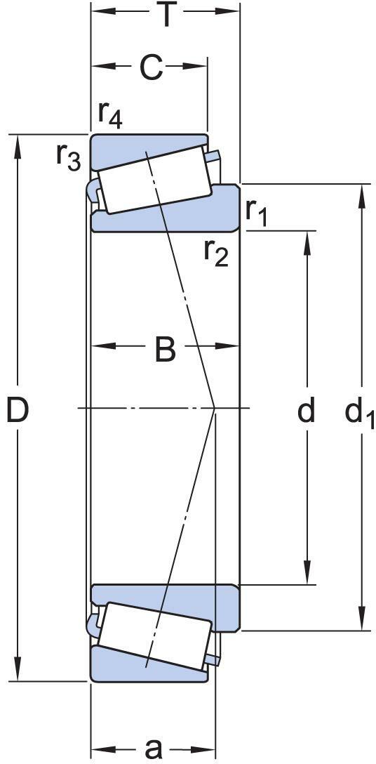 Sourcing Map Ensemble Roulements à Rouleaux Coniques 30307 - Cône Et Coupelle - 35x80x23mm - Acier Chromé Haute Résistance