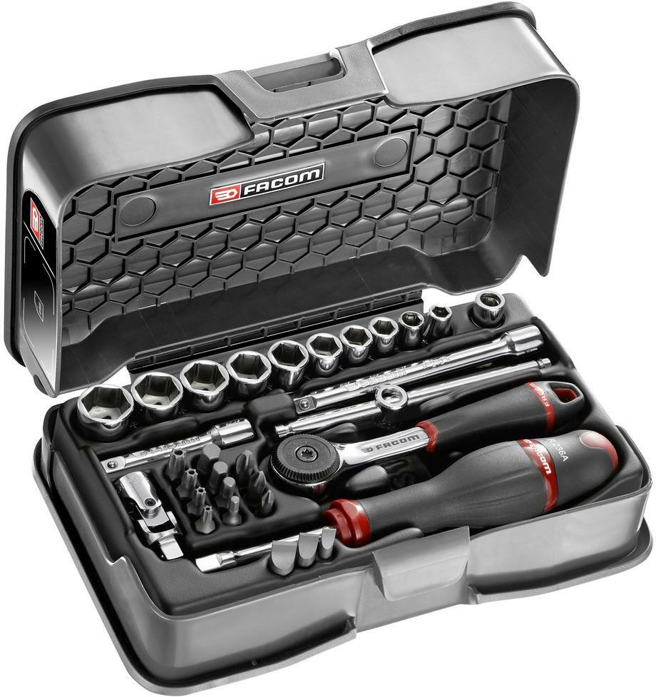 FACOM R.161-5P6 bit and socket set 6-sided 1/4 metric sizes 31-piece ...