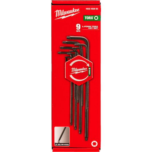 MILWAUKEE 4932492693 L-shaped Torx spanner set 9-piece | Klium