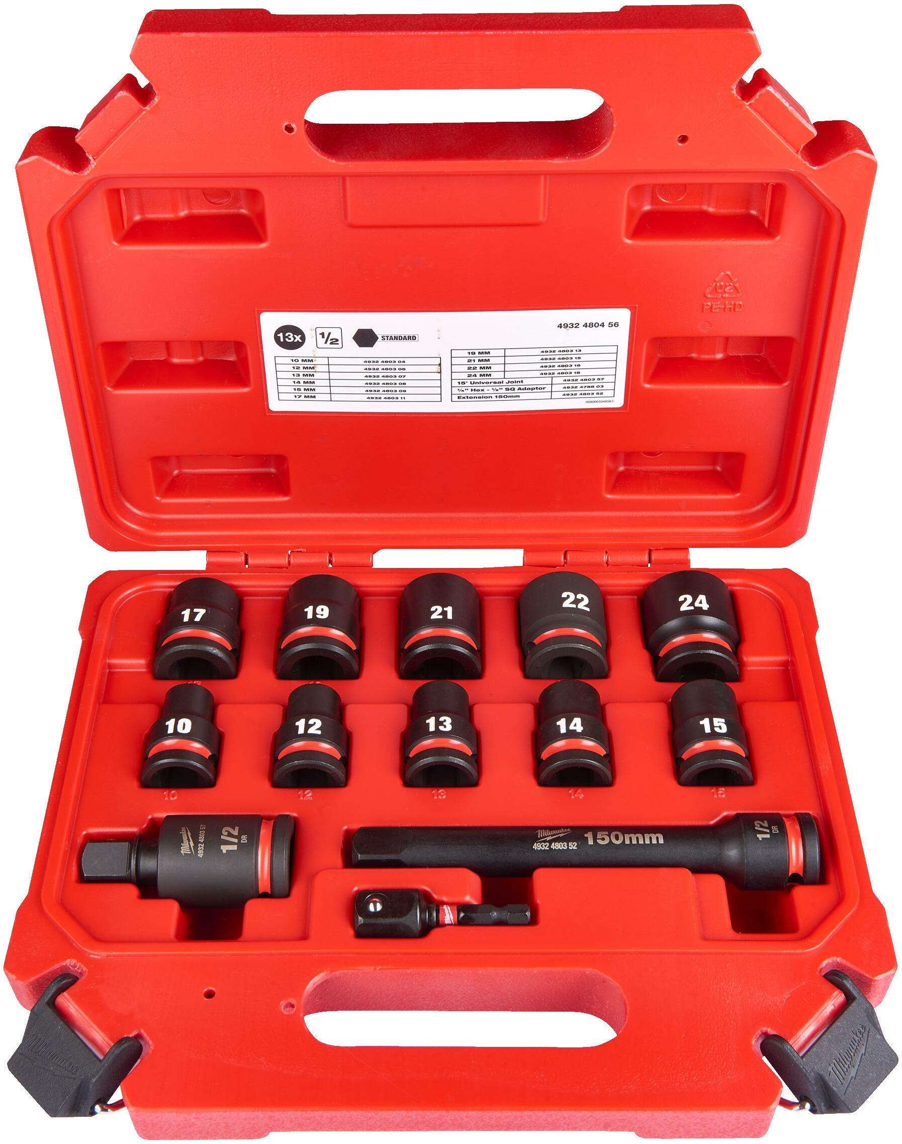 【10％OFF】 SHOCKWAVE 4932480456 MILWAUKEE socket 1/2 set ウエイトトレーニング