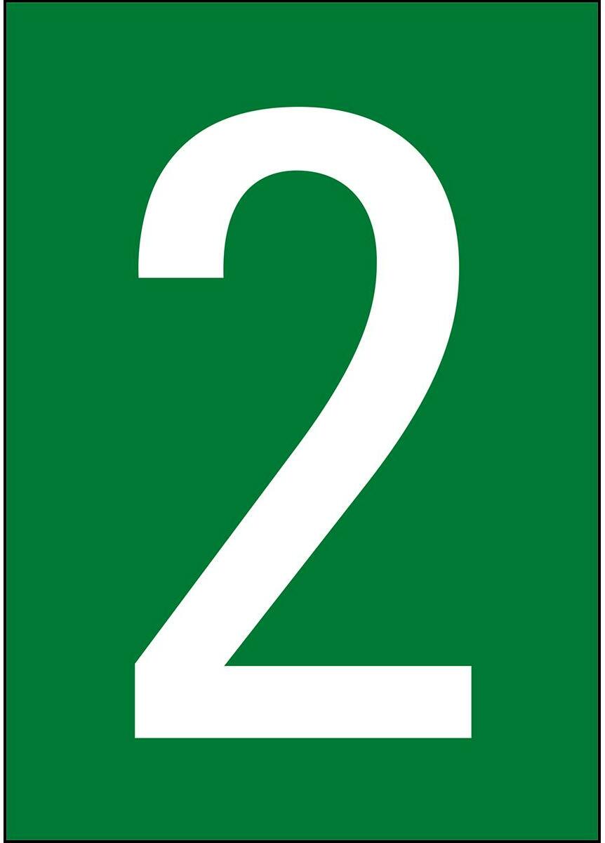 BRADY NL859A4GR-2 label with number 2 - DIN A4 format for permanent or ...