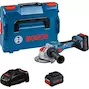 BOSCH GWX 18V-15 SC angle grinder BITURBO X-LOCK with protective cap in L-Boxx 136 (2x 5,5Ah battery + charger) - 06019H6502