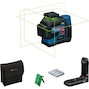 BOSCH GLL 12V-100-33 CG cordless cross line laser green in bag (4x AA batteries) - 0601065400