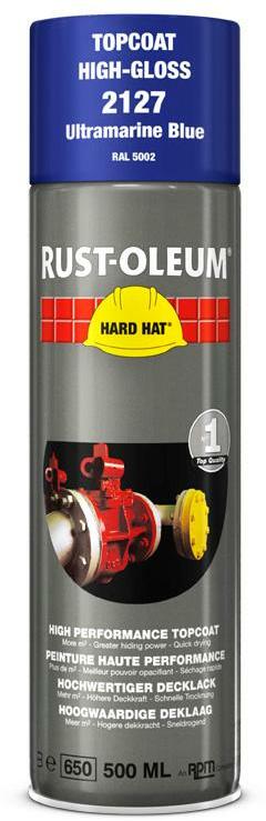 RUST-OLEUM 2127 Hard Hat topcoat ultramarine blue RAL5002 500ml | Klium.com