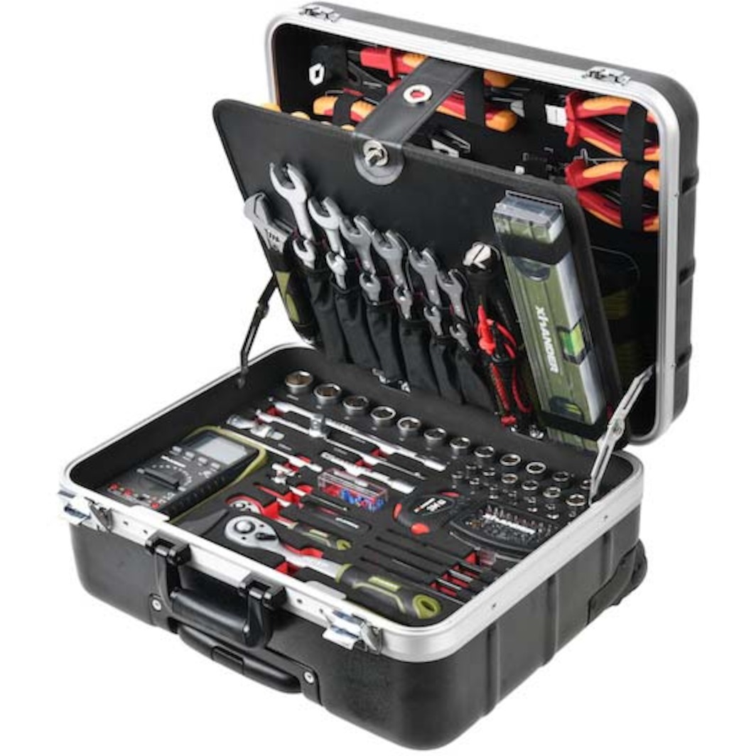 Xhander XHANDER 68962226 electric tool set in aluminium case, 142 pieces ...