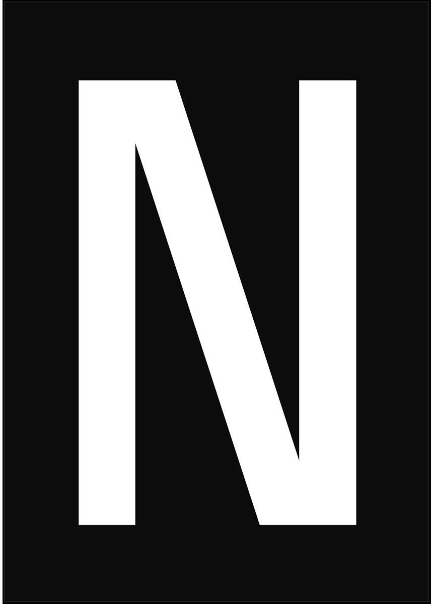 N Label BRADY NL859A4BK-N label with letter N - DIN A4 format for permanent or ...
