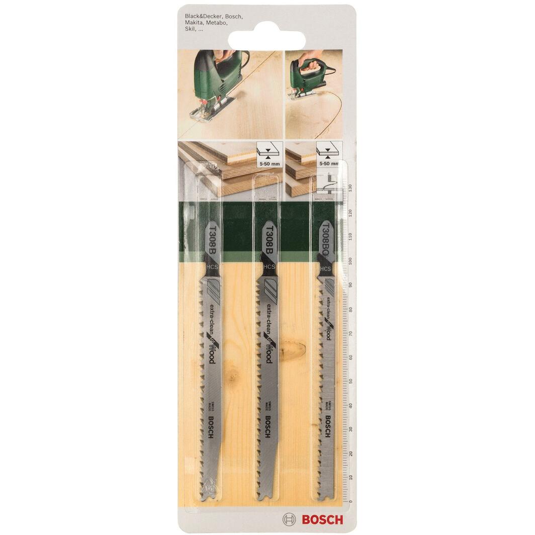 Bosch Accessories Lot De 8 Lames Scie Sauteuse Queue U - Bois Métal Plastique