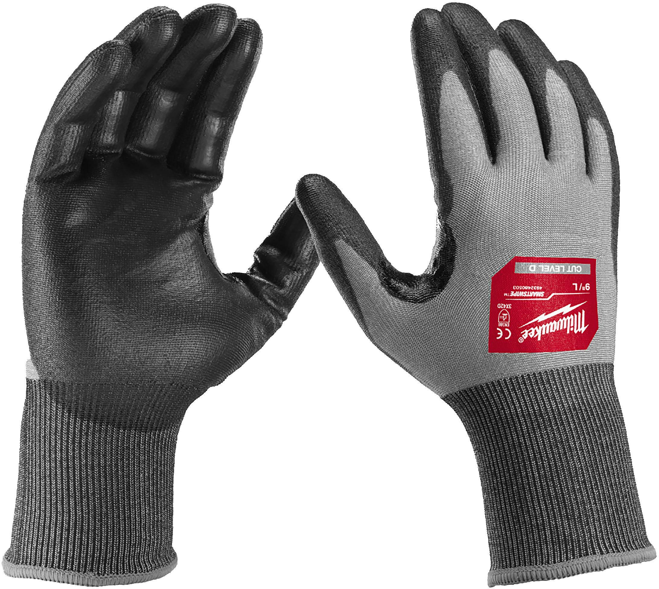 MILWAUKEE Hi-Dex Cut D work gloves grey/black cut class 4/D colour code ...