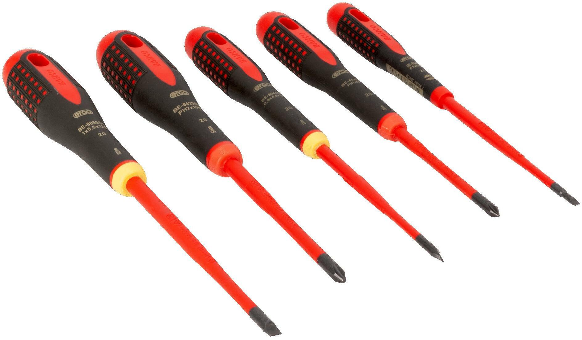 BAHCO BE-9881SL screwdriver set ERGO, insulated, VDE, three-component ...