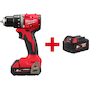 MILWAUKEE M18 BLDDRC-202C compact carbonless cordless drill/driver in transport case (2x 2.0Ah battery + charger) - 4933492833