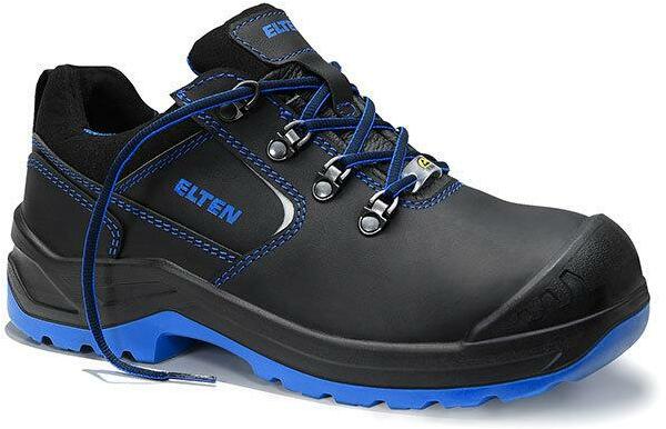 ELTEN Scarpe Antinfortunistiche Donna LENA Black-blue Mid ESD S3 - Pelle, Puntale E Soletta In Acciaio, Leggere, Impermeabili, Antiscivolo SRC, Taglia 41, Colore Nero/Blu