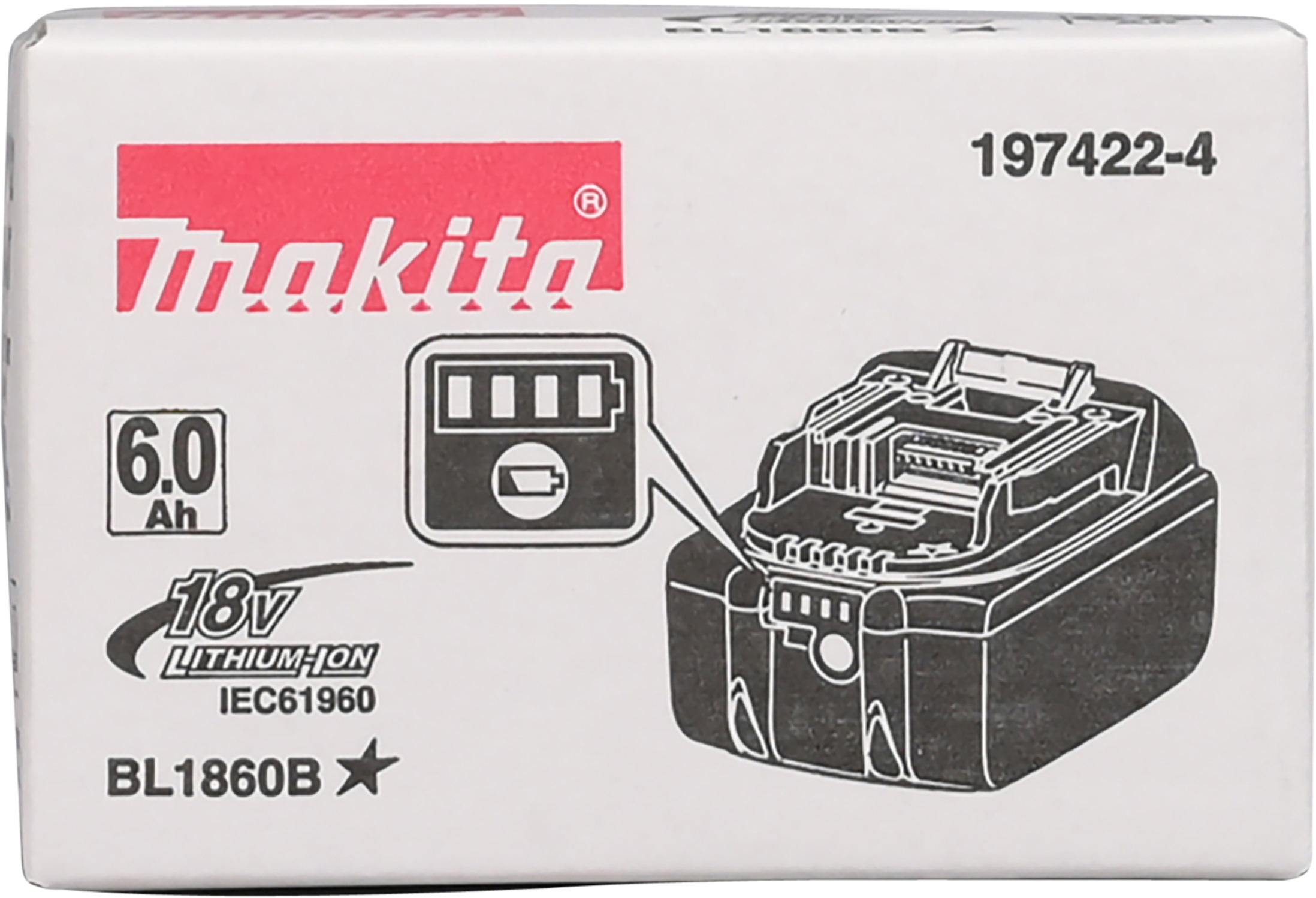 MAKITA BL1860B Li-Ion battery - 197422-4 | Klium.com