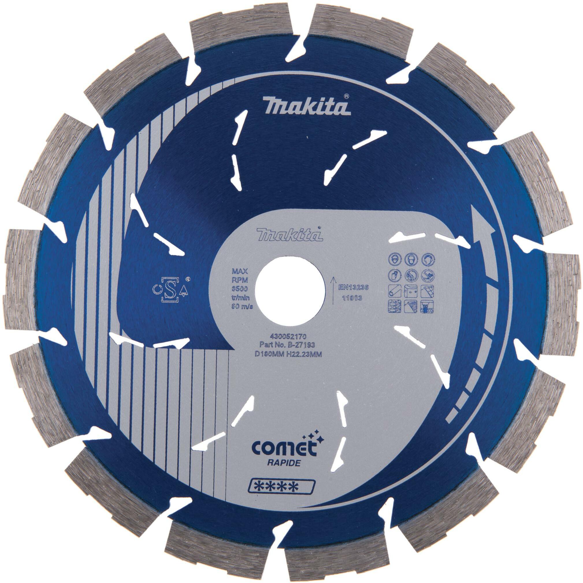 27193 MAKITA B-27193 diamond wheel COMET 180mm | Klium.com