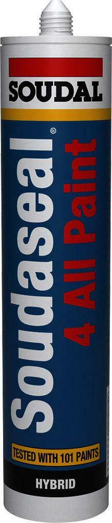 SOUDAL SOUDASEAL 4 ALL PAINT adhesive and jointing sealant white ...