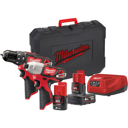 MILWAUKEE M12 BPP2B-421C cordless machine kit BPD BID 2-piece in