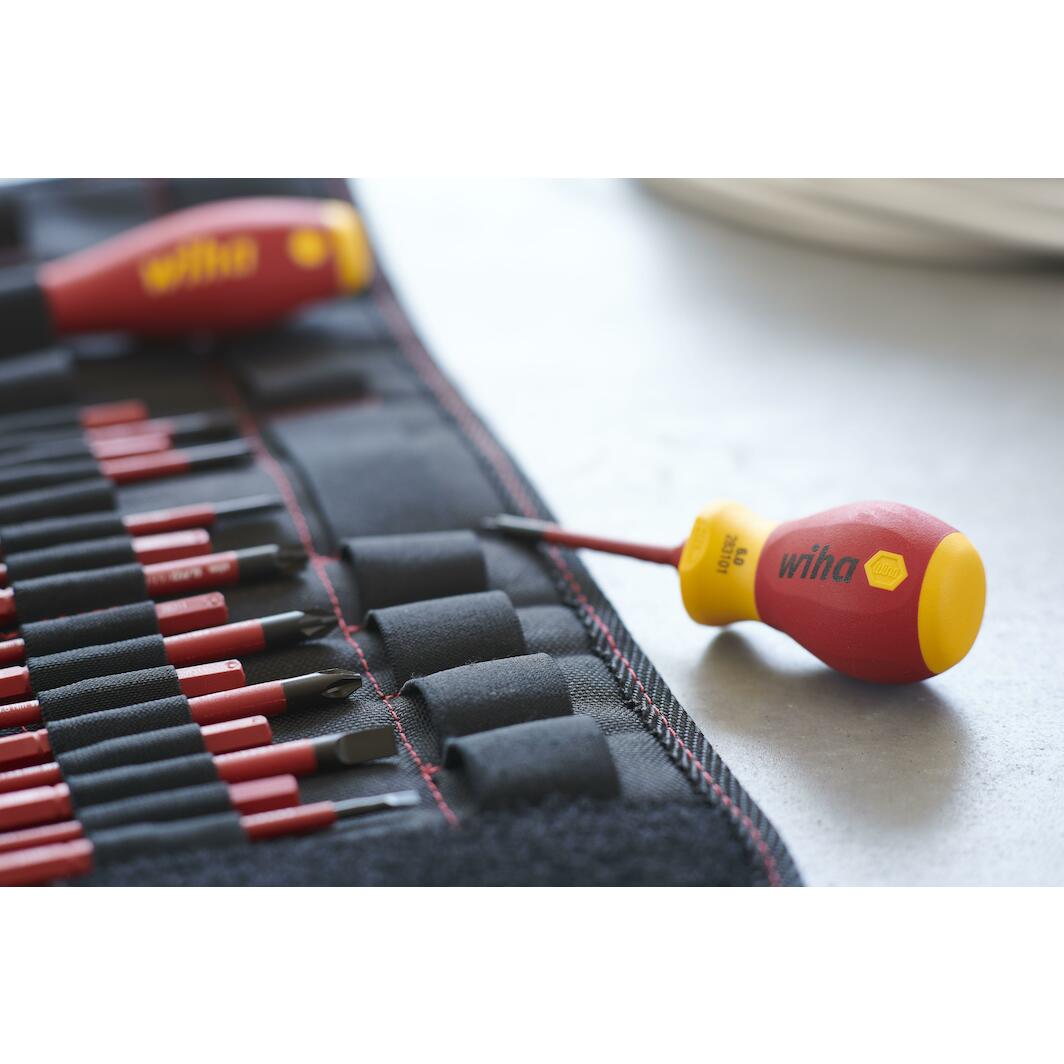WIHA 2831T18 screwdriver and bit set slimVario assorted in folding case ...