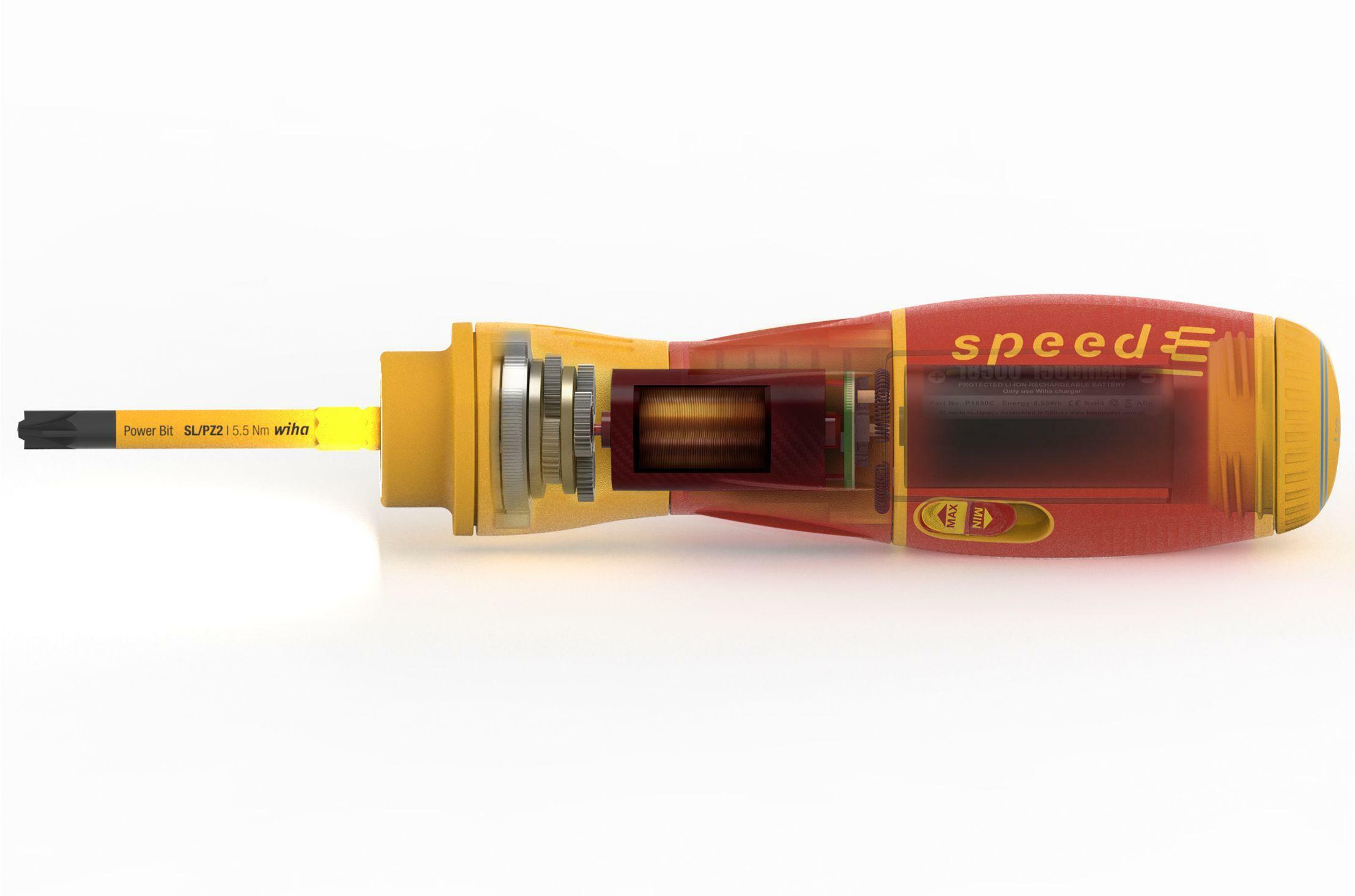 WIHA 591T101 e-screwdriver speedE II electric 7-piece with slimBits  batteries and USB charger in L-Boxx Mini 44318