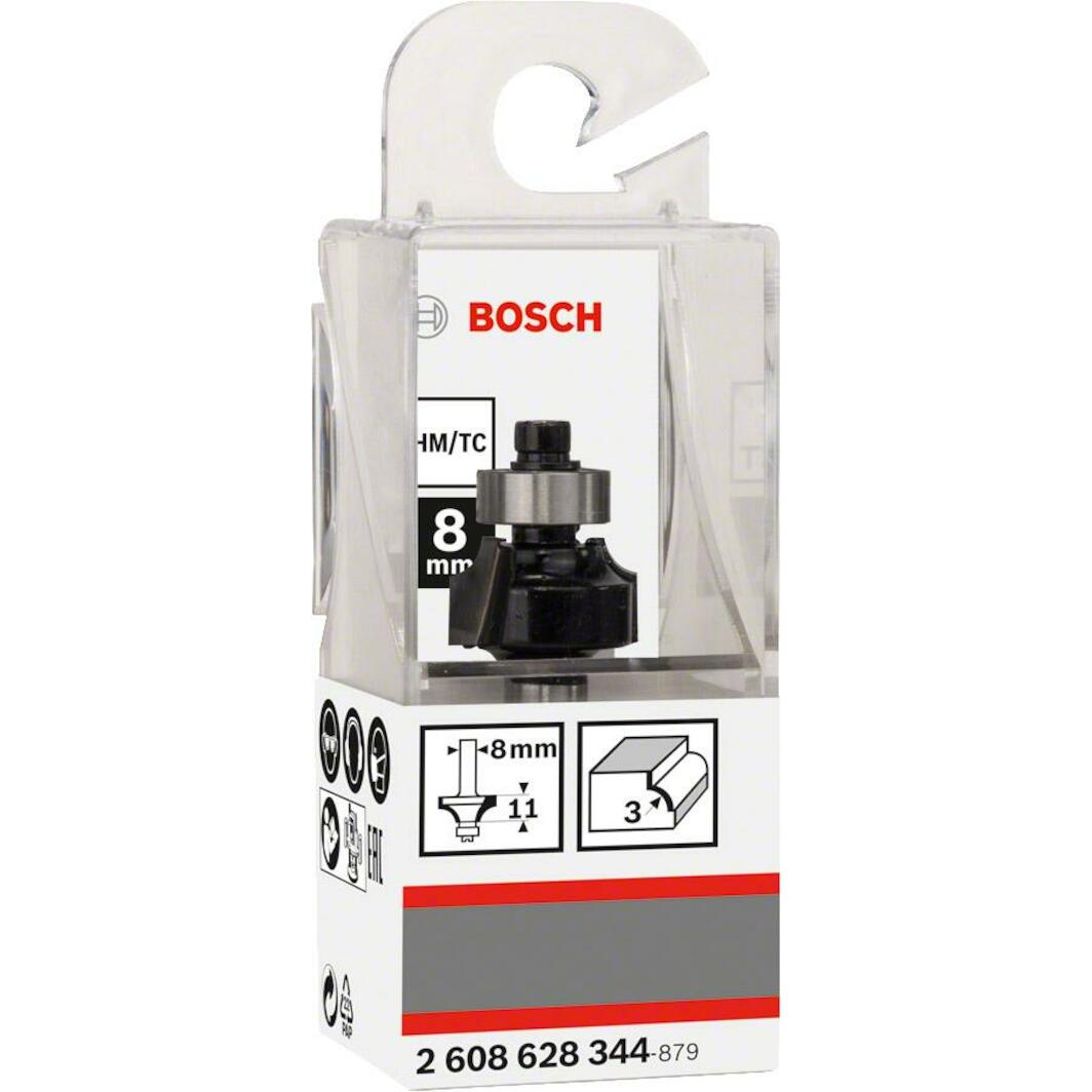 Fresa Per Arrotondare Bosch 2608628344 - Con Guida, Per Legno, Taglienti In Metallo Duro