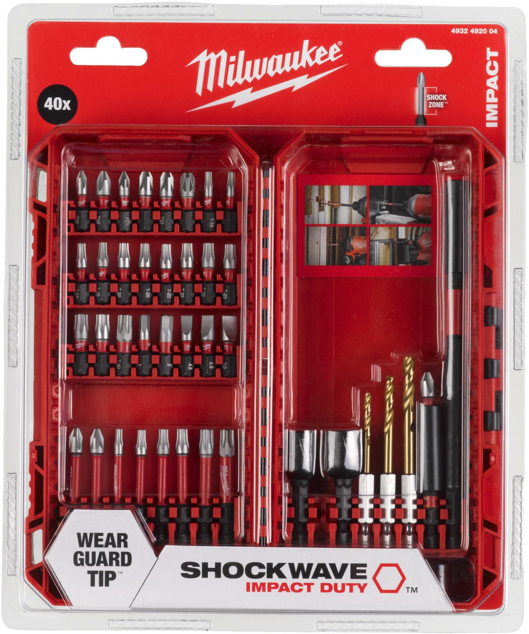 MILWAUKEE 4932492004 SHOCKWAVE IMPACT DUTY bit set 40-piece | Klium