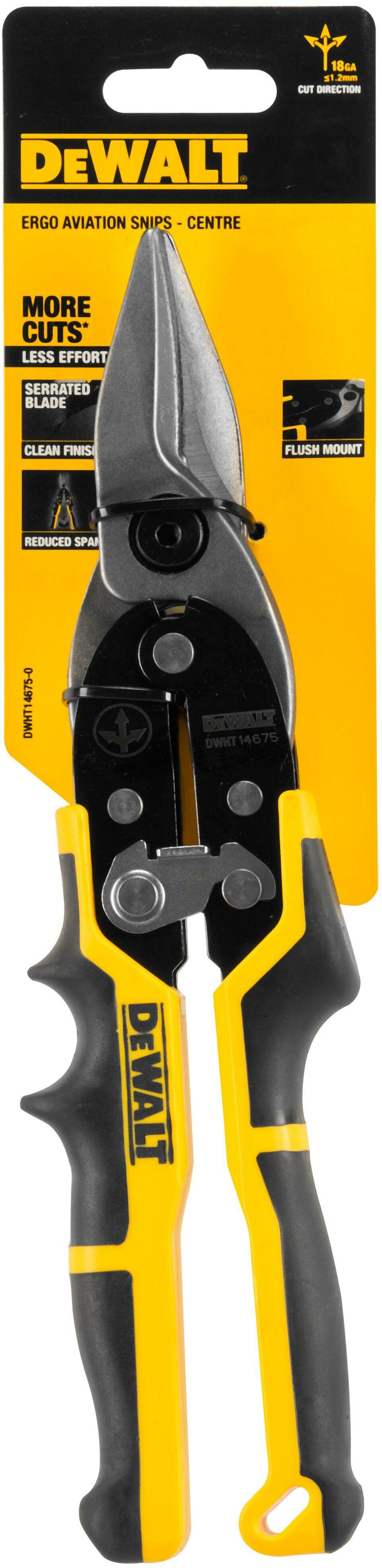 DEWALT DWHT14675-0 Ergo tin shears straight cutting 250mm | Klium
