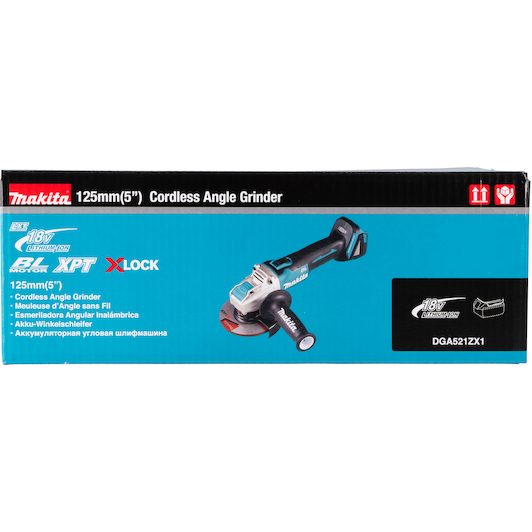 MAKITA DGA521ZX1 18V LXT cordless angle grinder 125 mm X-LOCK with