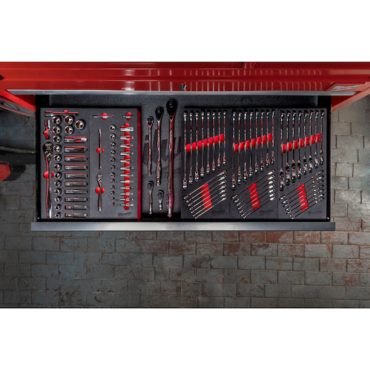 MILWAUKEE 4932479827 Max Bite combination wrench set in foam inlay