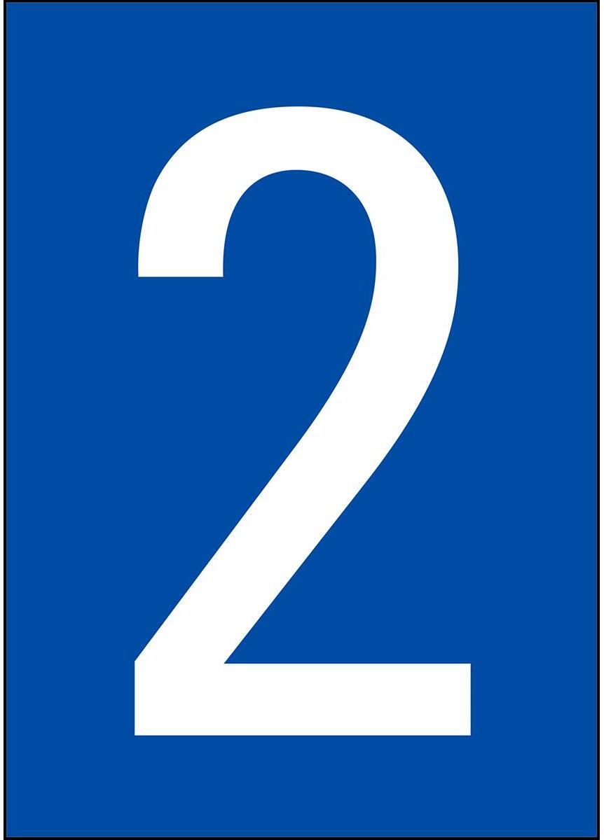 BRADY NL859A4BL-2 label with number 2 - DIN A4 format for permanent or ...