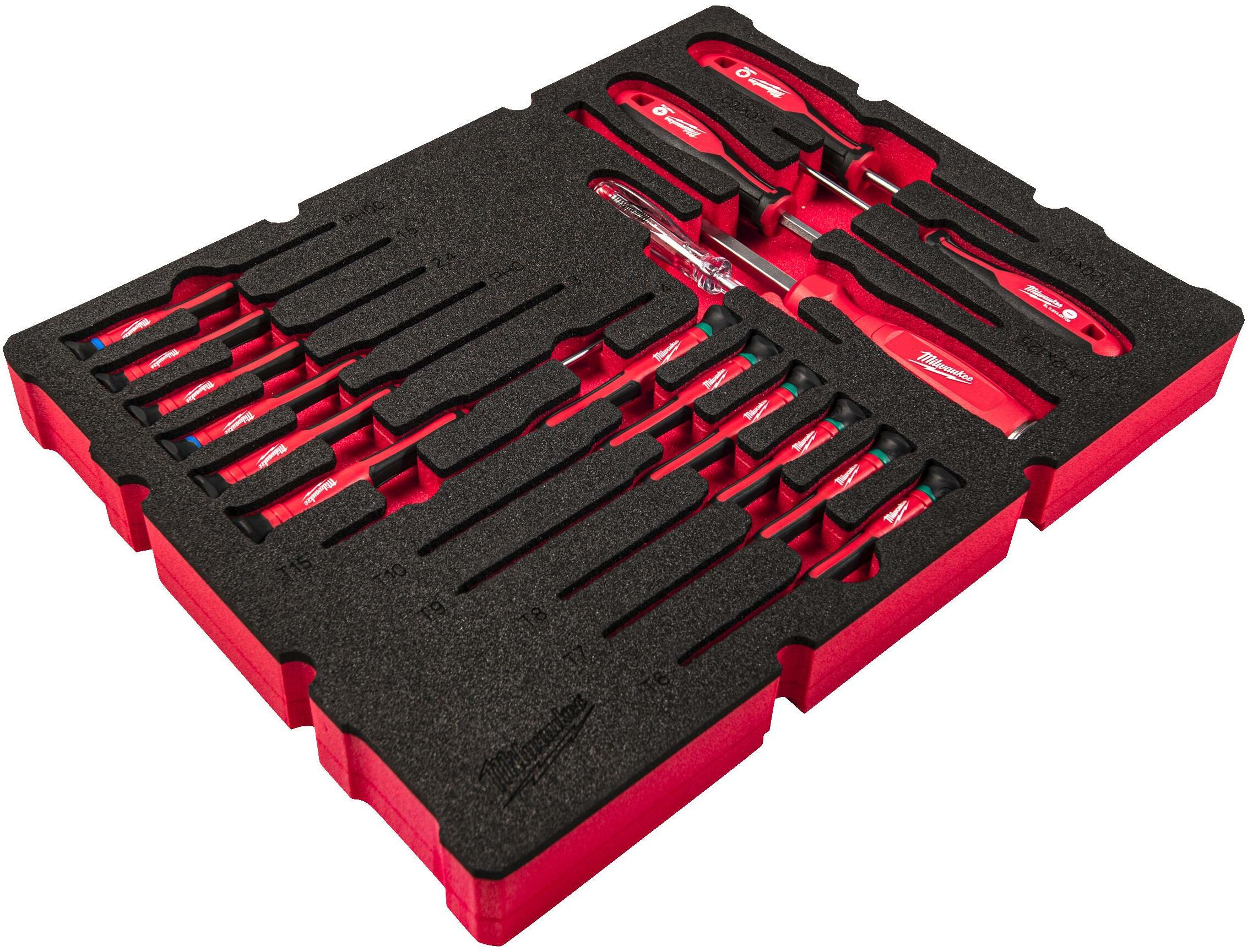 MILWAUKEE 4932493644 precision screwdriver set in foam inlay 17