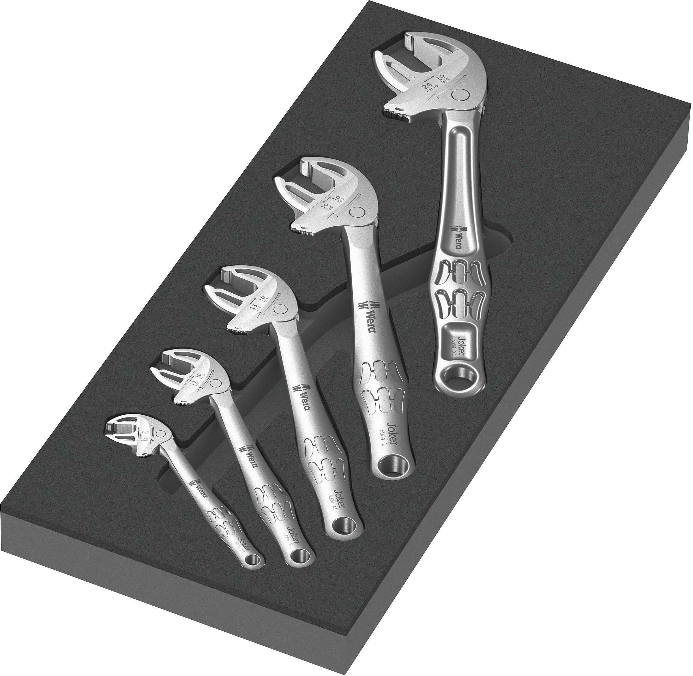 WERA 6004 Joker Set 1 spanner set in foam insert 5-piece