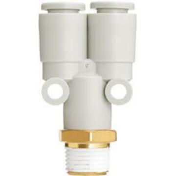 Male threaded y-fitting