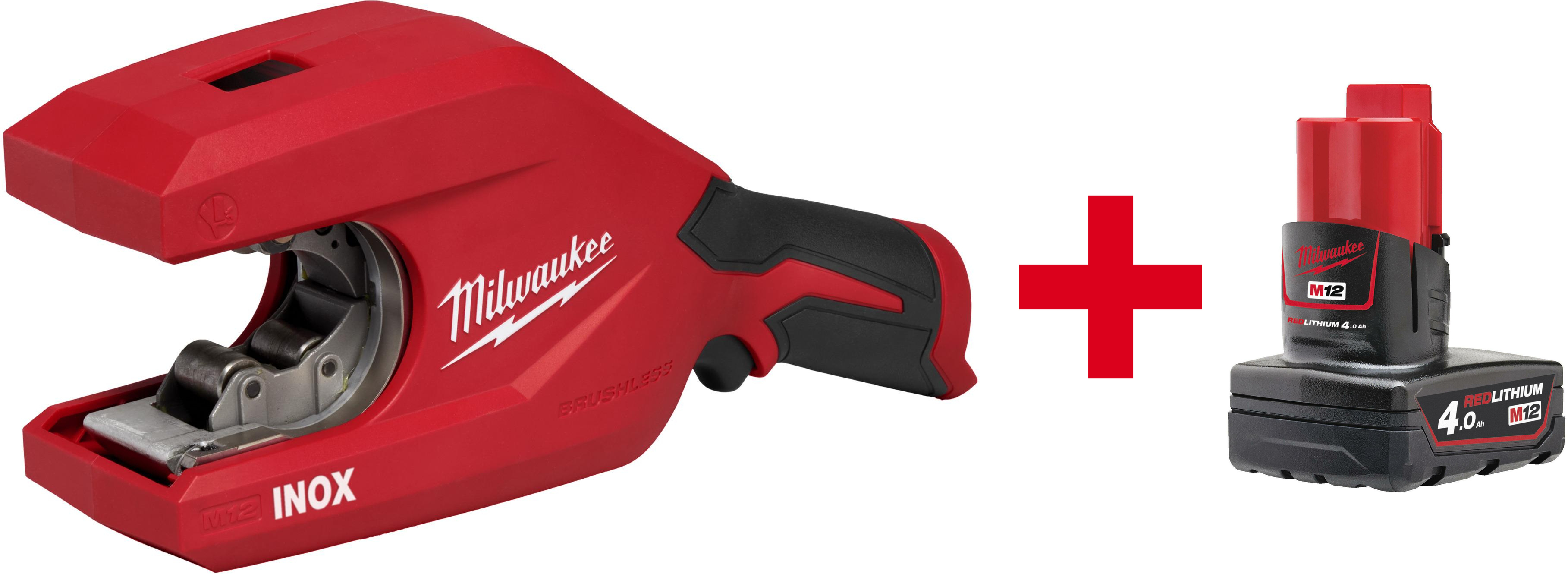 MILWAUKEE M12 PCSS54-0 Coupe-tube RAPTOR XL en acier inoxydable sans fil (sans batterie ni chargeur) - 4933498374