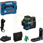 BOSCH GLL 12V-100-33 CG cordless cross line laser green in L-BOXX 136 (1x 2.0Ah battery + charger) - 0601065401