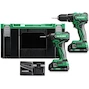 HIKOKI KC18DDWGZ 18V cordless machine set 2-piece DV18DD + WH18DD in case (2x 2.0Ah battery + charger)