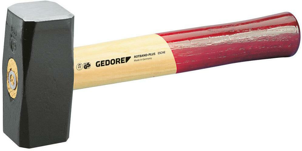 Martello Da Fabbro GEDORE 2000 Gr Modello 20 F-2000 - Testa Forgiata DIN 6475, Manico In Fibra Di Vetro
