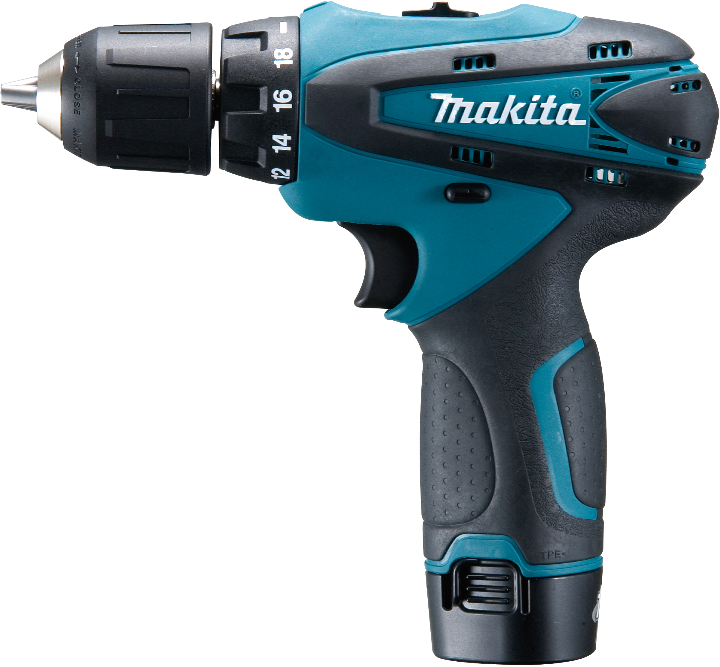 MAKITA DF330DWE 10.8V cordless drill driver 10 mm in case 2x 1.3Ah battery charger Klium