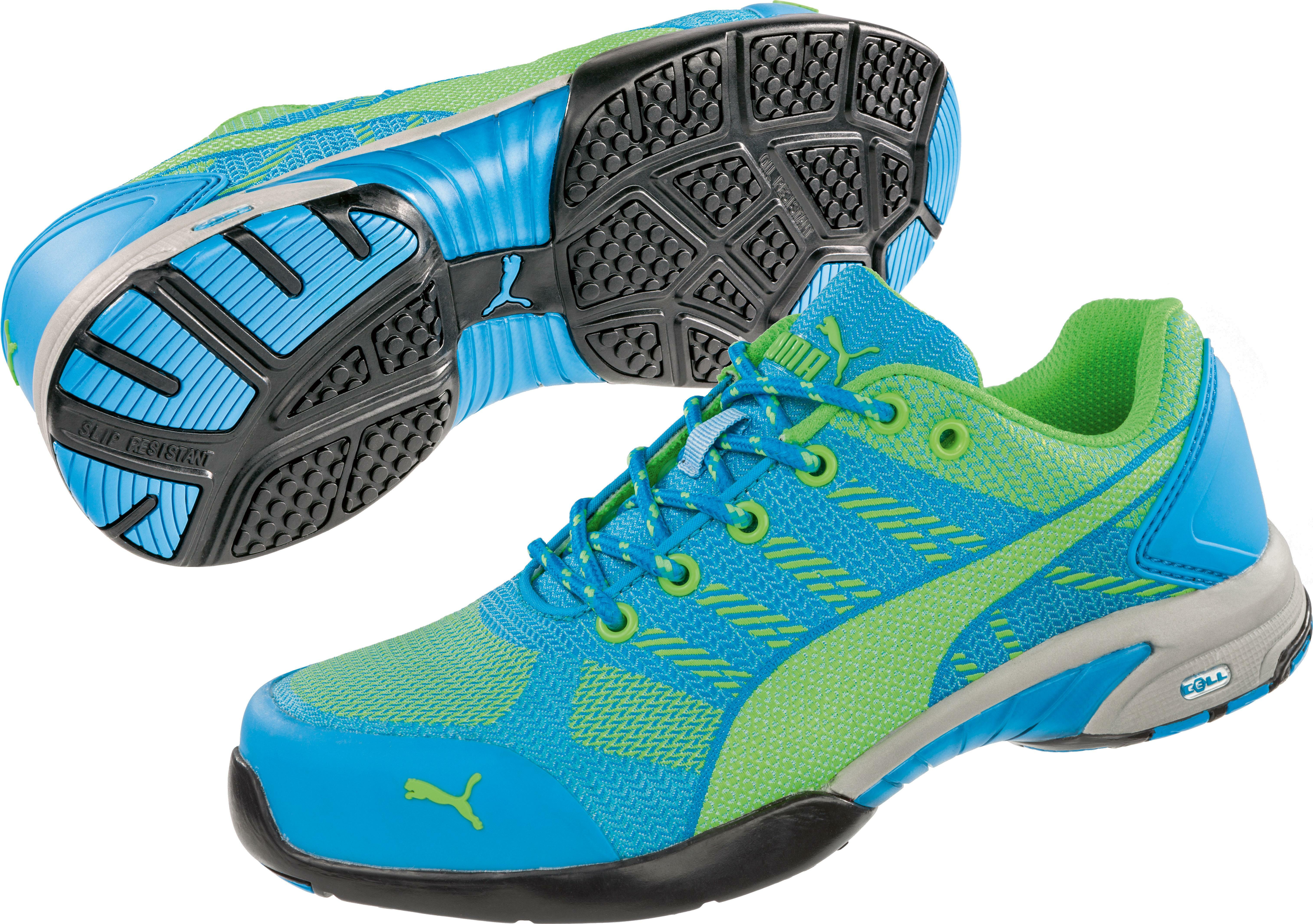 PUMA Celerity WNS S1P ladies' safety shoe low (blue/lime) - 902
