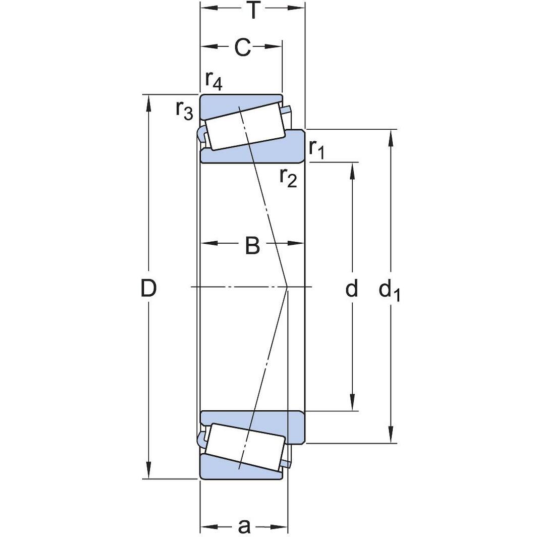 SKF 30224 J2 single-row tapered roller bearing 120 x 215 x 43.5 mm with ...
