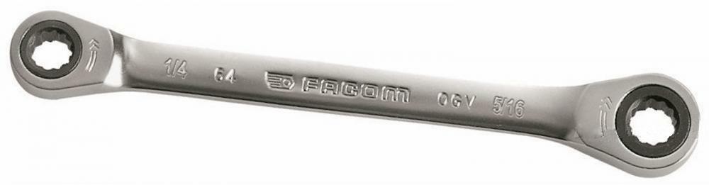 Facom Clé à Cliquet Polygonale 1/2" X 9/16" - Chromée - Mécanisme Compact