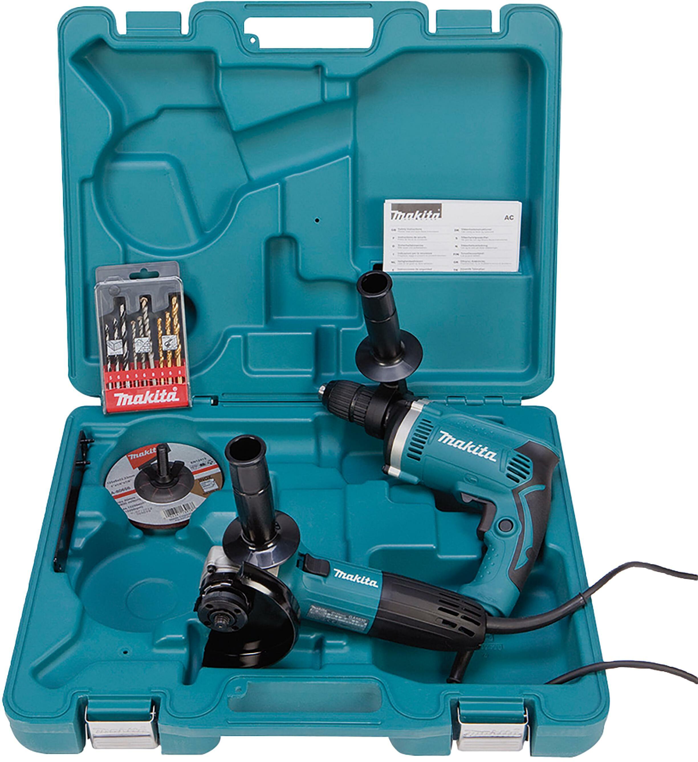MAKITA DK0050X1 combi pack impact drill HP1631 (710W) angle